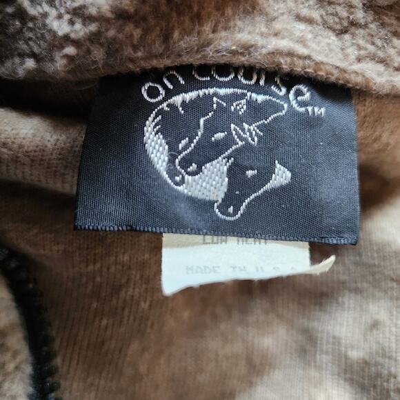 On Course Kerrits Jacket Womens Size L Fleece Horse Print Equestrian USA Made - Picture 11 of 12